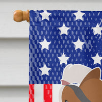 Biewer Terrier American Flag Canvas House Size BB8389CHF