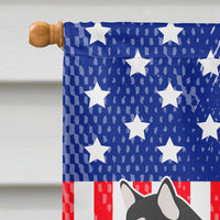 Alaskan Malamute American Flag Canvas House Size BB8405CHF