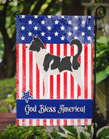 Canaan Dog American Flag Garden Size