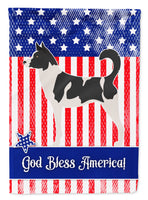 Canaan Dog American Flag Garden Size