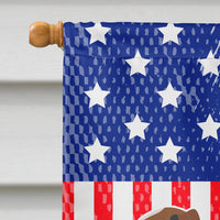 Aidi Atlas Mountain Dog American Flag Canvas House Size BB8415CHF