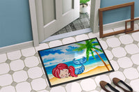 Mermaid on the Beach Indoor or Outdoor Mat 24x36 BB8513JMAT