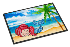 Mermaid on the Beach Indoor or Outdoor Mat 24x36 BB8513JMAT