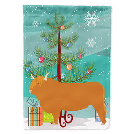 Highland Cow Christmas Flag Canvas House Size BB9187CHF