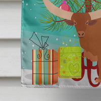 Ankole-Watusu Cow Christmas Flag Canvas House Size BB9190CHF