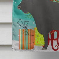 Black Angus Cow Christmas Flag Canvas House Size BB9195CHF