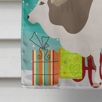 Malvi Cow Christmas Flag Canvas House Size BB9197CHF