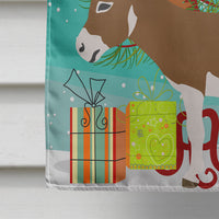 Miniature Mediterranian Donkey Christmas Flag Canvas House Size BB9214CHF