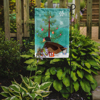 Silver Bantam Duck Christmas Flag Garden Size BB9234GF