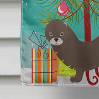 Russian or European Mink Christmas Flag Canvas House Size BB9235CHF