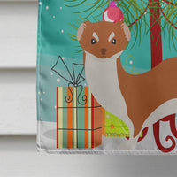 Weasel Christmas Flag Canvas House Size BB9237CHF