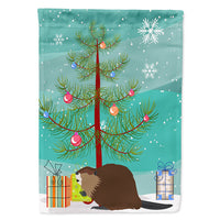 Eurasian Beaver Christmas Flag Canvas House Size BB9240CHF