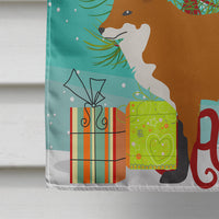 Red Fox Christmas Flag Canvas House Size BB9243CHF