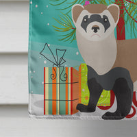 Ferret Christmas Flag Canvas House Size BB9245CHF