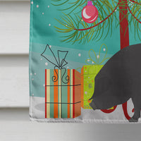 Devon Large Black Pig Christmas Flag Canvas House Size BB9298CHF