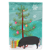 Devon Large Black Pig Christmas Flag Canvas House Size BB9298CHF