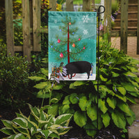 Devon Large Black Pig Christmas Flag Garden Size BB9298GF