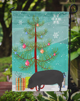 Devon Large Black Pig Christmas Flag Garden Size BB9298GF