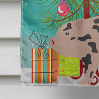 Mini Miniature Pig Christmas Flag Canvas House Size BB9302CHF