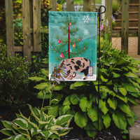 Mini Miniature Pig Christmas Flag Garden Size BB9302GF