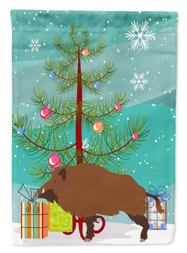 Wild Boar Pig Christmas Flag Garden Size BB9303GF