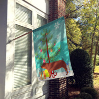 Duroc Pig Christmas Flag Canvas House Size BB9309CHF