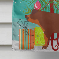 Duroc Pig Christmas Flag Canvas House Size BB9309CHF