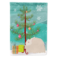 Fluffy Angora Rabbit Christmas Flag Canvas House Size BB9326CHF