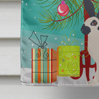 English Spot Rabbit Christmas Flag Canvas House Size BB9328CHF