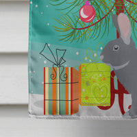 Giant Chinchilla Rabbit Christmas Flag Canvas House Size BB9333CHF