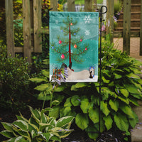 California White Rabbit Christmas Flag Garden Size BB9334GF