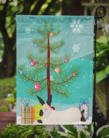 California White Rabbit Christmas Flag Garden Size BB9334GF