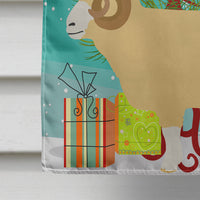 Horned Dorset Sheep Christmas Flag Canvas House Size BB9347CHF