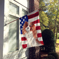 Blenheim Cavalier Spaniel Patriotic Flag Canvas House Size BB9358CHF