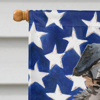 Australian Shepherd Patriotic Flag Canvas House Size BB9362CHF