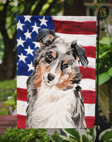 Australian Shepherd Patriotic Flag Garden Size BB9362GF