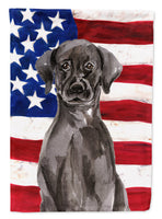 Black Labrador Patriotic Flag Garden Size BB9363GF