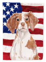 Brittany Spaniel Patriotic Flag Garden Size BB9364GF