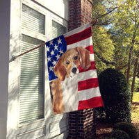 Beagle Patriotic Flag Canvas House Size BB9369CHF