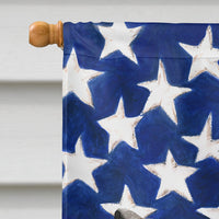 Black and Tan Dachshund Patriotic Flag Canvas House Size BB9370CHF