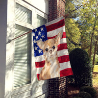 Chihuahua Patriotic Flag Canvas House Size BB9376CHF