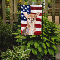 Chihuahua Patriotic Flag Garden Size BB9376GF