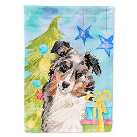 Australian Shepherd Christmas Flag Canvas House Size BB9397CHF