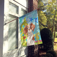 Brittany Spaniel Christmas Flag Canvas House Size BB9399CHF