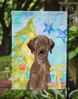 Chocolate Labrador Christmas Flag Garden Size BB9400GF