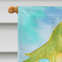 Yellow Labrador Christmas Flag Canvas House Size BB9401CHF