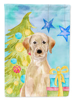 Yellow Labrador Christmas Flag Canvas House Size BB9401CHF