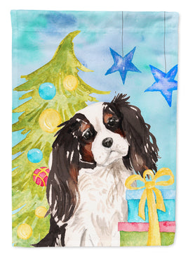 Tricolor Cavalier Spaniel Christmas Flag Garden Size BB9402GF