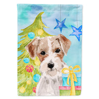 Wire Hair Jack Russell Christmas Flag Canvas House Size BB9403CHF