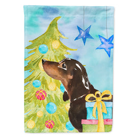 Black and Tan Dachshund Christmas Flag Canvas House Size BB9405CHF